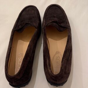 Tod's Rich Brown Suede Loafers